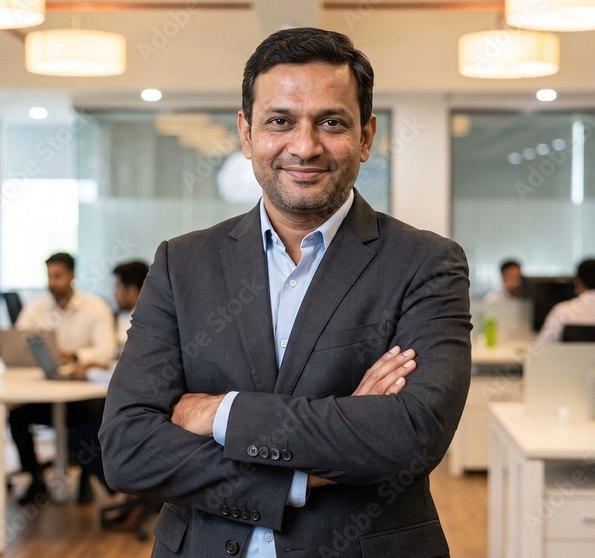 Senior professional in a modern office